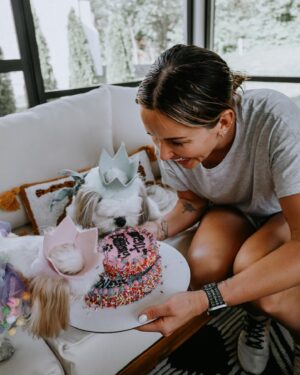 Carly Pearce Instagram - Johnny & June are 4 today!!! These 2 are truly my besties & the most unconditional lovers I’ve ever had. Here’s to living 100 years my sweets 🐶🤍🐶
