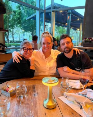 Caroline Manzo Instagram - Two published authors and a reality TV fan -
@colleenhoover - so great catching up with you, imagine I knew you when! Congratulations on making the #time100 - (much deserved!) love you always, friend. @chris_manzo