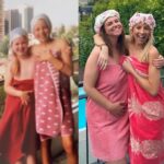 Carrie Bickmore Instagram - Warning to anyone in my family. You will be forced to take part in my photo recreations 🤣🥰 #cousins (we had our first Xmas together since this photo was taken 30 odd years ago)