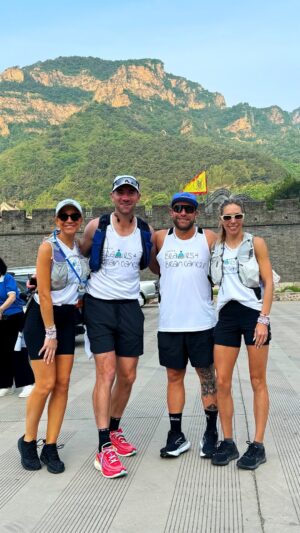 Carrie Bickmore Instagram - We did it!!!! 

One of the greatest experiences ever running the Great Wall of China. 

Donna was with us every step of the way. 
We’re on a mission to raise 1 million dollars for brain cancer. Please please donate. ❤️

To our little crew Carrie, Sean, Samantha and Sam it will be something we never forget 🥹

Please help us with our fight to find a cure for brain cancer by donating via the link in our bio 🙏 

@braincancercentre @carriesb4bc
#braincancercentre
#doingitfordonna
#seethecolour🌈