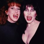 Cassandra Peterson Instagram - #throwback Fangs for the Mammaries! With @larainenewman back in the 80’s #elvira #elviramistressofthedark #larainenewman #1980s #groundlings #improvcomedy #ᴛʙᴛ #throwbackthursday
