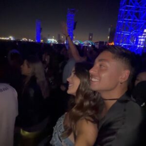 Catalina Vallejos Instagram - Pura buena junta en Lolla✨🫶 
Mi miss Chile ♥️🫶 @emiliadides 
Sam Smith 🥹🫶
Gracias por algunas de las 📸 @andress.agurto