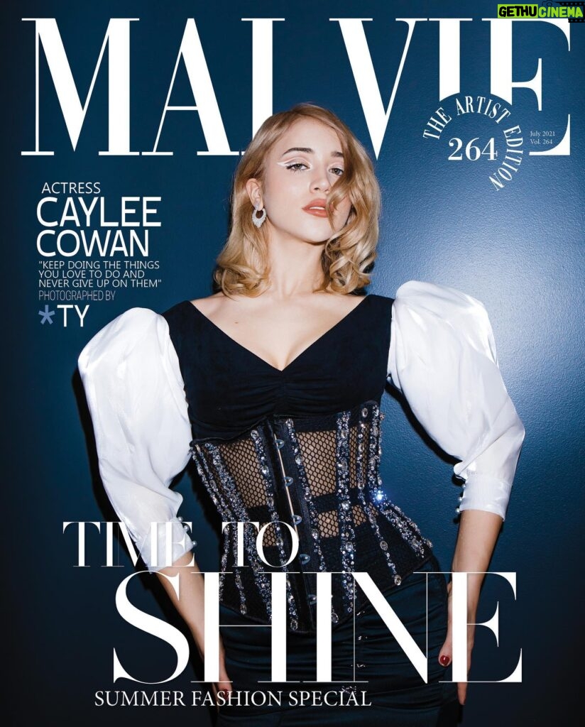 Caylee Cowan Instagram - It’s an honor to announce that our photo is the July cover of Malvie Magazine! Merci @malviemag! Thank you to the team that made this possible! Magazine: @malviemag Photographer: @mrtcrazed Makeup: @kendallcoyermakeup Hair: @desmarrepaul Styled by: @a.shera.style Top: @aprilalexshop Corset: @romaintheveninparis Skirt: @abelhonornewyork Jewelry: @mahrukh.akuly.jewelry Keep doing the things you love to do and never give up on them! Continuez à faire les choses que vous aimez faire et ne les abandonnez jamais! #malviemagazine
