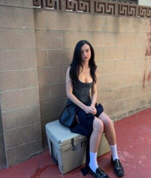 Cazzie David Instagram - waiting for my mom to pick me up from school