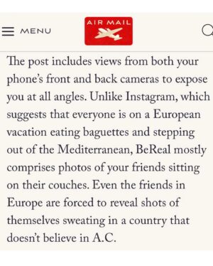 Cazzie David Instagram - Explained BeReal for the good people of @airmailweekly