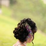 Chaithania Prakash Instagram - 🕊🤍 Airbrush makeup done with Christian gown for @briella.in Amazing gown : @briella.in Bouquet : @briellaflorals Photography : @sharon.shyam @storiesbysharonshyam Makeup & hairstyle : @soumyashyam_makeupartist Location : whispering water resort Reels : @jeeva_balakrishnan @sumin_s_kumar Thanks : @shinil__vinod