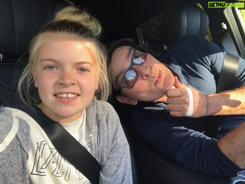 Charlie Sheen Instagram - ‪good thing we're‬ ‪not in the U.K.,‬ ‪or my adorable‬ ‪and ebullient ‬ ‪11 year old daughter,‬ ‪Lola,‬ ‪wound be driving!‬ ‪ ❤️©❤️‬ ‪ #ProudPapa‬