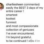 Charlie Sheen Instagram – Big April ahead. Time to show the world what we did. Over 200 people put their all into this, for the good of the team (only one didn’t, which is pretty good). We all had the same goal, to set ourselves on a path to make a show very differently than almost anyone has before. Tremendous risks and sacrifices have been made by many. Now the time has come  to see if it pays off. Ramble On… And please check out the official Ramble On podcast for all the details.