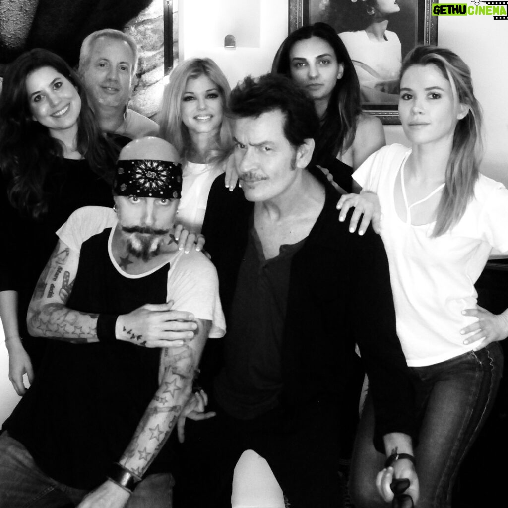 Charlie Sheen Instagram - the stache is back... ©