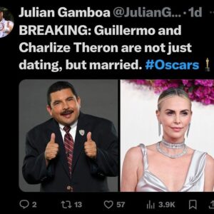 Charlize Theron Instagram - Oh, and I got married!
Love you, honey! ❤️ 
@iamguillermo 
#Guillermotilldeathdouspart
#Oscars