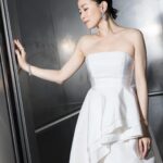Charmaine Sheh Instagram - The joy of dressing is an art. 👗 @carolinaherrera @netaporter 💍 @harrywinston 👠@giuseppezanotti Styled by @mopiko Makeup by @katherine_lo1228 Hair by @lorrainelam @hairculturehk
