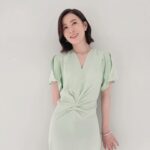 Charmaine Sheh Instagram - Be the reason someone smiles today. . . . Dress: @victoriabeckham Accessories: @swarovski Heels: @louboutinworld Styled by: @pelilam Makeup by @katherine_lo1228 Hair by @lorrainelam @hairculturehk