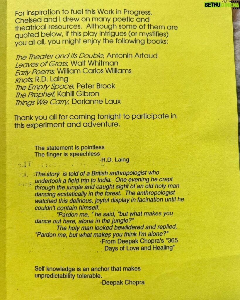 Chelsea Peretti Instagram - found the program to my one woman show when i was like 18 or 19