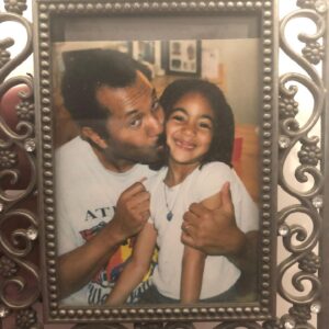Chelsea Tavares Instagram - It’s been a month since My dad has passed. we were all nervous about posting it, because it makes it a bit more real , now that it’s public. A Post will never hold enough weight to let people know how much you impacted us and others around us. From our family, to friends, to neighbors, to the people that worked at your favorite donut shop. you were the person that loved and people called on. You were the Father to people that didn’t have a father . when our friends and ex’s fly out of state just to see you one more time before you go, you know you’re the shit. No matter what happened in life, you were always there. Always on time to pick us up from school, or the airport. You were the cook of the house. we were the house, where you knew my dad was gonna grill and make some bomb burgers or steak while mommy drank her white wine and cleaned.  you quietly sized up all of me and my sisters dates.. You would leave Hershey chocolate bars on our pillows in the morning every valentine’s day. Even when mommy was mad, you grabbed her , kissed her, and would squeeze her butt until she laughed. when i think of GOOD CLASSIC music. like that bobby Caldwell , Phil collins, The Beatles, Debarge music. I think of you. The Police was our favorite band. we would play it driving down to San diego. we shared our love for vintage cars and black and white movies.  you made me Look up all of the black actresses & singers that i didn’t know about from the 40’s and 50’s.  Koden keeps asking for “pop pop”. it’s really hard to answer him. you said watching a movie and having a bowl of Vanilla ice cream with him , was you and koden’s “thing”. so I will continue to remind him of that. he had a bowl the other day ♥️ Currently wearing your T shirt and the bracelet you got me for my 30th.  It’s so surreal. I wish I could hug you, i wish you would call me saying “i don’t want nothing, just want to tell you I love you.” There is always gonna be a hole in my heart. I wish you could have walked us down the aisle, but i believe we have too much character and personality for the spirit to just not be here any more. i can literally feel you around. we just miss you. that’s all. ♥️your “Chelsea Baby”