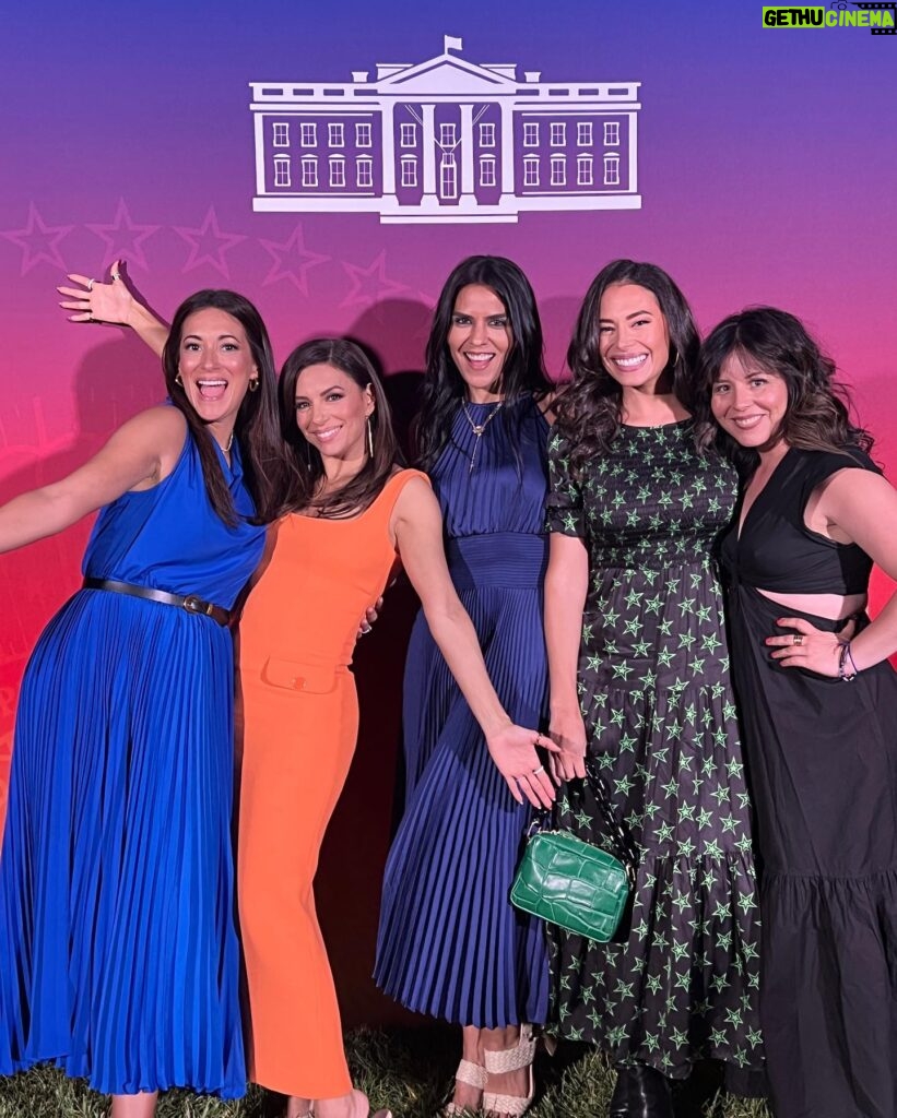 Chloe Bridges Instagram - It was an honor to be back at the White House last week with this incredible group of women. We watched a screening of @flaminhotmovie on the South Lawn and it was a magical night celebrating director @evalongoria and stars @jessejohngarcia @annieggonzalez. I’m continuously amazed by this community and the dedication to supporting and uplifting one another. And I’m continuously amazed by Eva‘s talent, hard work, determination, and generosity. Thank you @potus @flotus for having us. And watch @flaminhotmovie on @hulu or @disneyplus if you haven’t already!!