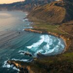 Chris Burkard Instagram - I grew up driving this stretch of coastline in my beat up truck, inspired by the significant relief of the peaks eventually brushing with the shores of the Pacific Ocean. I shot up and down these shores well before I was a professional photographer… Up every morning at the crack of dawn hoping to get the quintessential surf photograph on a huge winter swell. I took one my best friends @ellithor on a sunset flight so he could see this part of the world from my favorite perspective… and I’m sure I’ll keep coming back here throughout my life.