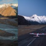 Chris Burkard Instagram - From my expression in the first image you’d think I hate flying but in all reality it’s where I’m happiest... especially if if the doors’ open with an expansive view and cold wind in my face. Here’s a series of some favorites shot in New Zealand during an assignment for Icebreaker in 2018, documenting Mt. Cook and it’s beautiful surrounding valleys. A landscape that encourages time spent away from man-made structures and preferably among blue glaciers & vast mountain ranges