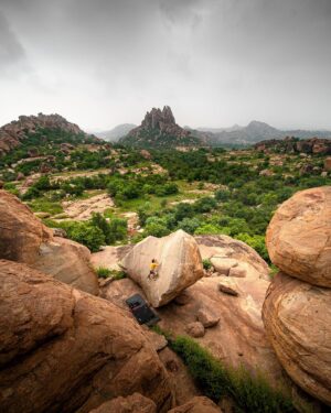 Chris Burkard Instagram - When @chris_sharma went to Hampi, India in 2007 for a bouldering trip, I remember feeling inspired to visit such wild and somewhat unattainable destination filled with exotic creatures and dense jungles. 10 years later, I found myself trekking through those same jungles in Hampi on a shoot for @prana .... hearing the sounds of snakes killing birds & trying to keep my distance from truly aggressive monkeys who watched from above. Setting foot in a such a unique corner of the world felt surreal after being inspired by a climbing film all those years ago but I was truly excited to have an adventure of my own.
