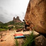 Chris Burkard Instagram - When @chris_sharma went to Hampi, India in 2007 for a bouldering trip, I remember feeling inspired to visit such wild and somewhat unattainable destination filled with exotic creatures and dense jungles. 10 years later, I found myself trekking through those same jungles in Hampi on a shoot for @prana .... hearing the sounds of snakes killing birds & trying to keep my distance from truly aggressive monkeys who watched from above. Setting foot in a such a unique corner of the world felt surreal after being inspired by a climbing film all those years ago but I was truly excited to have an adventure of my own.