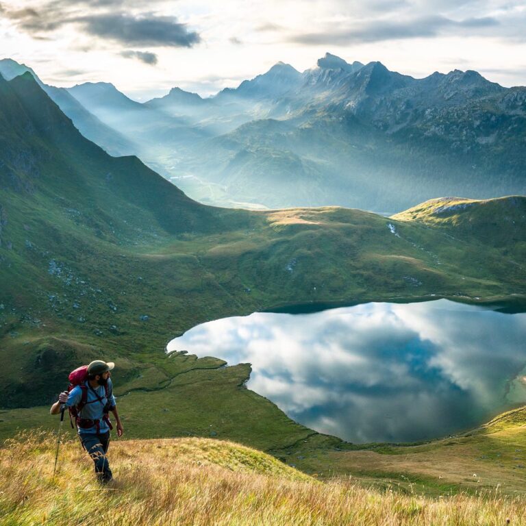 Chris Burkard Instagram - It’s wild to consider the amount of life these mountains have witnessed throughout different chapters in the history of the world... Hannibal leading the Carthaginian army across the alps in 218 BC to the development of alpinism and years of brave people ticking off first ascents with only rudimentary gear and a strong will. Every time I set foot in them.. it invites a way of life that encourages constant awareness without distraction. You have to pay attention to your surroundings but you also feel at peace with that rhythm of life - something I find harder to achieve surrounded by man made structures. These images come from 2016 on a perfect day in the Swiss alps.. gazing down at Lake Ritom with a bit of disbelief at our luck finding a glassy lake with a backdrop more like a painting than reality…