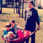 Chris Wood Instagram - #TBT Back to when my Dad would push me around the yard in a wheelbarrow. And my sister would pretend she liked me for photos.