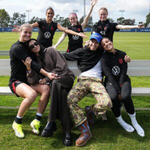 Christen Press Instagram - Always good to see familiar faces 💙
