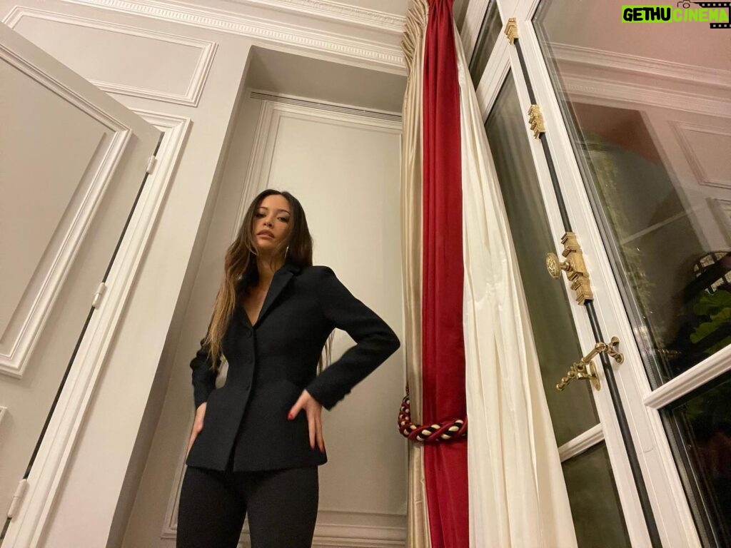 Christian Serratos Instagram - I like to be intentional with my wardrobe and get pieces I love and cherish that can stand the test of time and be passed down to my daughter. I was so excited to finally add the Dior Bar Jacket to my collection while I was in Paris. What I love about this piece is it’s simplicity and versatility. I can pack the Bar Jacket for any work trip or girls trip and know I will feel and look my best. Created in 1947 but she does not look a day over 25. The #DiorBarJacket brings a timeless and elevated style to any look. @Dior