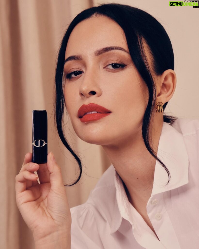 Christian Serratos Instagram - I feel my most powerful and elegant in a red lip - I can feel confident when I have Rouge Dior in my bag. @DiorBeauty @DiorBeautyLovers @Dior #RougeDior