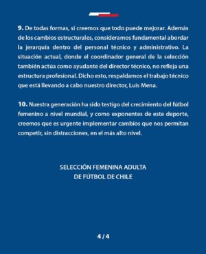 Christiane Endler Instagram - Comunicado oficial del Plantel de fútbol femenino adulto Panamericanos Santiago 2023, ante los hechos ocurridos los últimos días!
