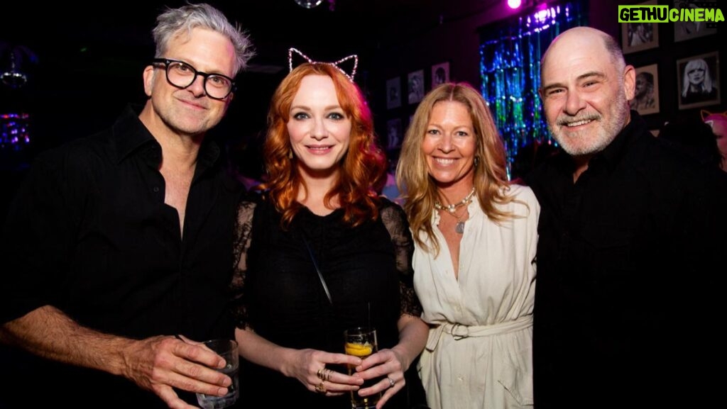 Christina Hendricks Instagram - I got to throw @steadig his absolute dream birthday party and it brought tears to my eyes seeing how happy he was rocking the night away to @thewarlocks his favorite band and @desire_musicofficial his favorite DJ . Thank you @housewithapool and @thesilverlakelounge for all your amazing help! It was a night we’ll NEVER forget. I can’t top this, so, George, don’t expect this every year!!! 😂🤣😘 I love you . Dang! Instagram won’t let me tag everyone