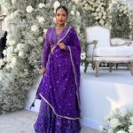 Christina Milian Instagram - Splashes of color & love in Côte d’Azur 💒💜✨ When the wedding invitation says ‘Colorful, Elegant Indian Attire’ you dress the part & even better we experienced the culture! Such a beautiful parade down the isle with the groom. #WeUnderstoodTheAssignment 🥳 Congrats Again to the Kamani’s! Had a blast. Outfit: @indianfashionsparis