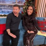 Christine Lampard Instagram – Thank you for having me @thismorning and thank you @dermotoleary for looking after me 🌲🥰 top from @reserved skirt @zara