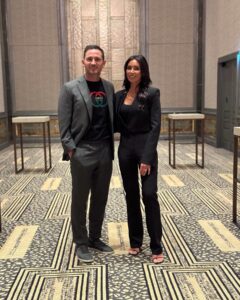 Christine Lampard Instagram - Last night was about supporting @iyf_uk and all the great work they do ahead of the big game today!! ☘️☘️☘️ suit from @safiyaa_official @danniiwhitemanstylist