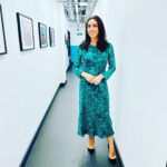 Christine Lampard Instagram – @lorraine look for a Wednesday! Dress from @zara 💚