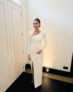 Christine Lampard Instagram - We had a wonderful evening celebrating our unsung heroes and the incredible work that our NHS does for us all! 💙 dress by @safiyaa_official #whocareswins