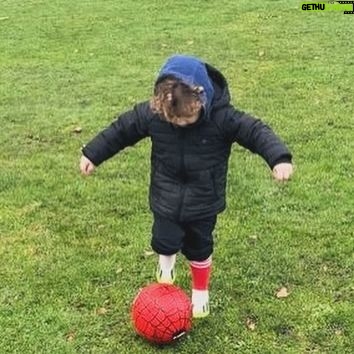 Christine Lampard Instagram - His two passions…football and Spider-Man ⚽️ 🕷️
