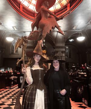 Christine McConnell Instagram - Had an amazing time in #salem for Halloween this year with my Mom, Brother and Captive 🍁🎃🍁

The making of this broom is featured in a brand new episode on YouTube and the costume making episode is up on Patreon 🥳

Thank you so much to Kirstie from @Blackcraftcult for the eerie midnight tour of your incredible shop on Essex St ✨☠️✨

#halloween #salemjack