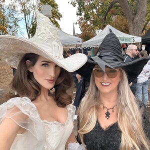 Christine McConnell Instagram - My Mom and I had an amazing Halloween in #Salem this year! 
🎉👻🎉
There was so much to see and I even picked up some antique hidden compartment books and a beautifully creepy painting by @maxmartelliart 🧟‍♂️🕸️