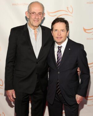 Christopher Lloyd Instagram - I once said to Marty, “Roads? Where we’re going...we don’t need roads.”
Back to the Future has always been more than just a movie. It’s core values: determination, strength, passion, and friendship have transcended into a legacy we could have never imagined. Michael, you have taken it even deeper with your fight for Parkinson’s. It is truly admirable and I am happy to help, always. If you would like to donate to the Michael J. Fox Foundation you can find all you need here: michaeljfox.org/gala.