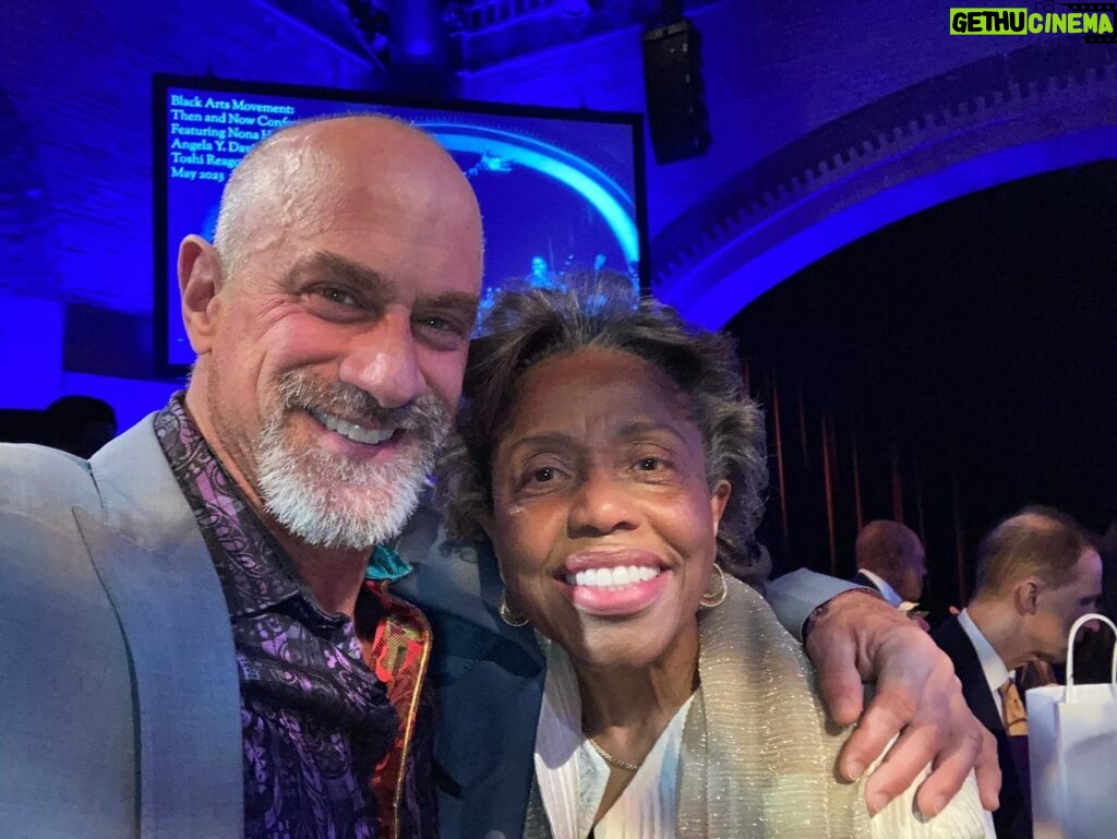 Christopher Meloni Instagram - Celebrating40 years of @harlemstage with the great composer Tiana León #salsa and of course @msttunie #greatniteofcreating #givinghope