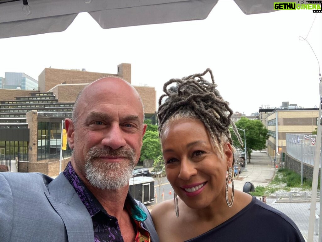 Christopher Meloni Instagram - Celebrating40 years of @harlemstage with the great composer Tiana León #salsa and of course @msttunie #greatniteofcreating #givinghope