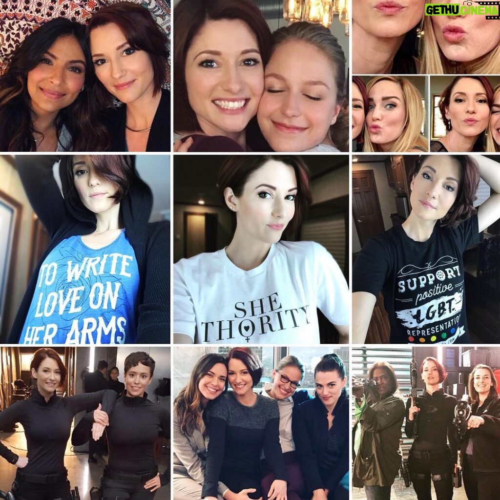 Chyler Leigh Instagram - @melissabenoist @florianalima @caitylotz @houseofvenskus @odetteannable @reginayhicks @renee_reiff #katiemcgrath @shethority @twloha @createchange.me #PositiveLGBTRepresentation 💥❤️💥 Wow... what an arsenal... #WomensMarch2018