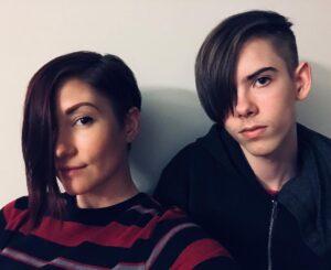 Chyler Leigh Instagram - Son came back from the stylist... Now we be #twinning with our #emohair