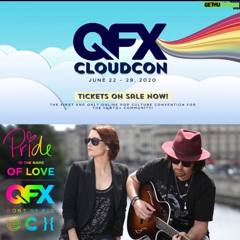 Chyler Leigh Instagram - FRIENDS... do not miss this!! @eastofeli & I have joined forces with @qfxevents for QFXCloudCon with a powerful storytellers concert, proceeds going towards @trevorproject to support & celebrate #pride 🏳️‍🌈 Join us and our whole @createchange.me team for an incredible hour of music, some encouragement and inspiration. #Here4You