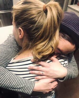 Chyler Leigh Instagram - I know this picture might seem a little odd to post because you can’t see either my or @melissabenoist ‘s face, but it captures a moment last year I will never forget. This wasn’t taken during a rehearsal or on set. This was taken in my home. This was a night when I desperately needed a hug. This was when I was so low, I asked for help when gathering any courage to do so is something that is terribly hard for me to do in the first place. 

But this right here is a perfect example of the woman Melissa is. It was a FULL work day for her (hence her “Kara” ponytail) and she (and Katie McGrath - 📸 credit here, whom I absolutely adore and am so grateful for) came to my house with a couple bottles of wine and we just hugged and cried it out. She’s a woman with a heart so big, compassion so great, she can - and absolutely will - change the world for better. She is as bright a light as there ever could be and has always helped guide me through darker times. 

I’ve learned SO much from her. I’ve watched her fight through some of the toughest moments in her life and I’ve never seen someone come out the other side with such grace and determination and bravery to help encourage others to do the same. 

What else can I say? I love this girl. Happy birthday, Sis. You are an angel and a gift to this world. 

You sure have been one for me 👯‍♀️ 

PS... the striped shirt scenario was not planned. Sisters... ya know what I mean?