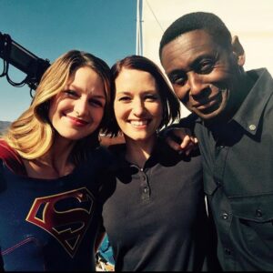 Chyler Leigh Instagram - Reposting this golden oldie. I think this was our first day ever working together. I had no idea what I was doing on a comic book show or how I landed the job of a lifetime. I was trying to figure out how to hold my hands on my hips in as authoritative position as I could and would look over at @melissabenoist and @davidharewood and be nothing but inspired to stand taller and believe in myself. Grateful is an understatement for me. 
This has not only been the greatest, most challenging (physically and emotionally) project I’ve ever been a part of, I met family I never even knew I had. I met my #soulsister and I met our #spacedad. 
And... I met Alex Danvers. She has taught me more about myself than I could’ve imagined. She taught me to be proud of who I am for exactly who I am. 
6 seasons is a rare gift in this business. It’s even more rare to absolutely adore and admire and enjoy the people you work with, let alone spend upwards towards 16 hours a day together 😅 
But this show for all of us has been a journey much like Kara’s herself. Full of adventure, excitement, love, discovery, risk, and tremendous strength. We’ve leaned on and learned from each other. And I wouldn’t have it any other way. I can’t wait for you all to see what happens as we near the end of this season. My many thanks to everyone who has created the beautiful stories we on this show are lucky enough to tell. I will always love our cast and crew. We will always be #strongertogether @supergirlcw #season6 #danverssisters