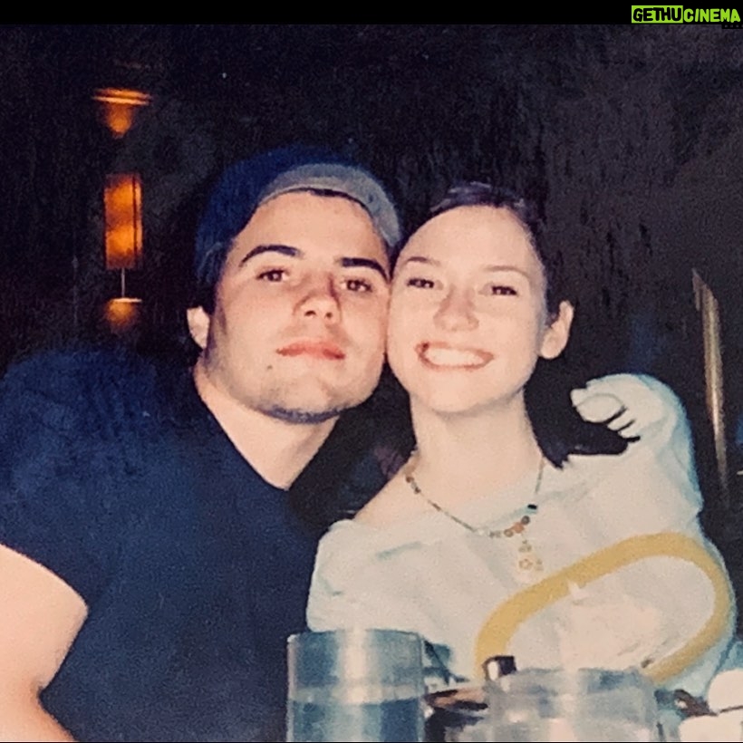 Chyler Leigh Instagram - I felt a bit nostalgic so here’s a little #tbt of @eastofeli & I going waaaay back... My goodness I love this man. It’s been a long long road but he still makes me smile this big. Even though I have a few more wrinkles since this pic was taken, he makes me feel beautiful and cherished. 20 years together is incredibly rare (especially in this business) so I don’t take a single moment for granted and I count my blessings every day. What can I say? He’s kinda alright, that guy... I think I’ll keep him 🥰