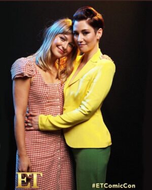Chyler Leigh Instagram - This girl has my heart. I love you @melissabenoist Thank you for being one of the brightest lights in my life 👯‍♀️ Here until forever 🥂 #danverssisters #sdcc2019 @supergirlcw
