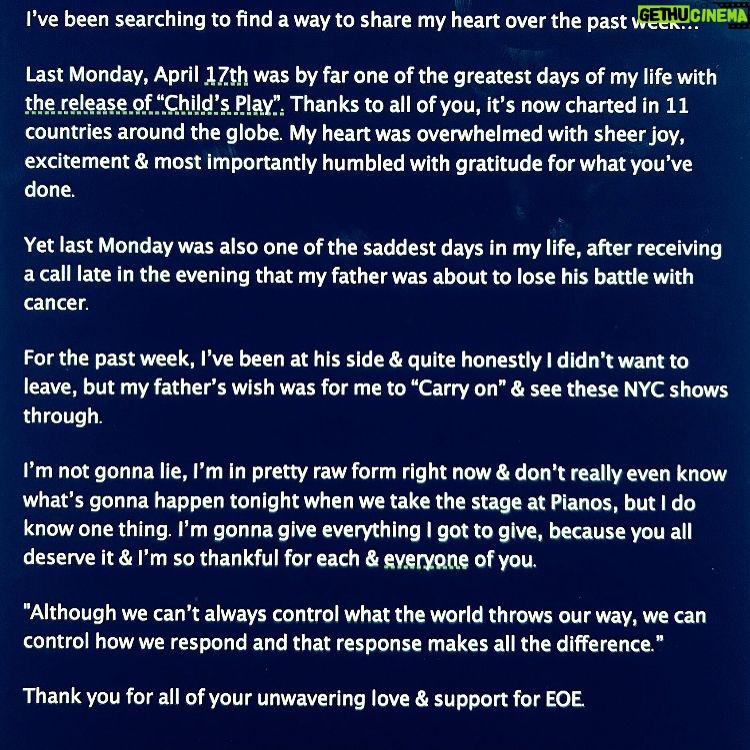 Chyler Leigh Instagram - Please read *Dear friends... this snapshot is from @eastofeli and this typed message is from me... As you may or may not know, this past week has been one of the most difficult ones yet for Nathan and I. Very quick decision making for our family has been at the forefront of every day. With a heavy heart, I sincerely apologize but I cannot be there at the Pianos show tonight. My children and I had to stay an extra day in California to be with our family during this grieving process and I'm straight back to Canada with them. This said, Nathan and I covered tickets for everyone who shows up tonight to come to The Knitting Factory show on Thursday night for free. Show up at the merch table tonight and put your name on the list so we can make certain we BOTH can spend the evening with you. Friends, I can't be with my husband tonight... please show him all the love you can and take good care of him for me. I hope you can understand. We love you all very much ❤️