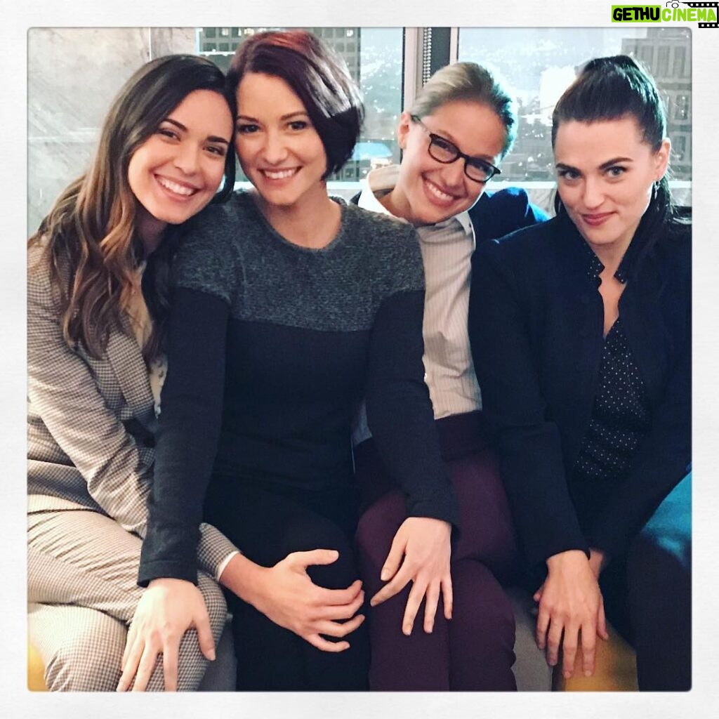 Chyler Leigh Instagram - I feel like this is a cover of a hilarious #romcom BlueRay DVD featuring 4 badass women that don’t take no sh#@ from nobody #dcwomen #zeroBS @melissabenoist @odetteannable #katiemcgrath ❤️👊🏻❤️